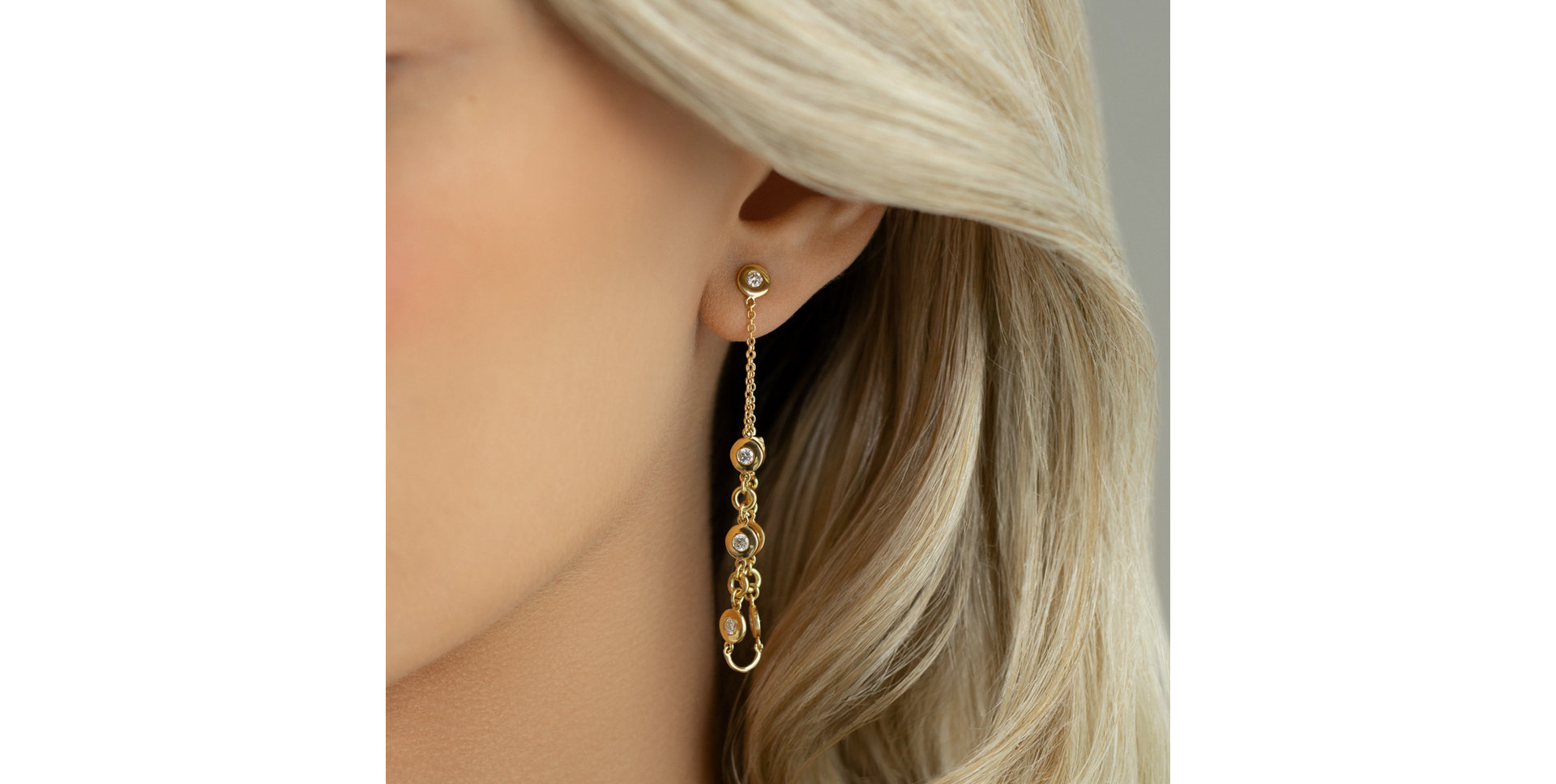 Náušnice s diamanty Endless Waterfall