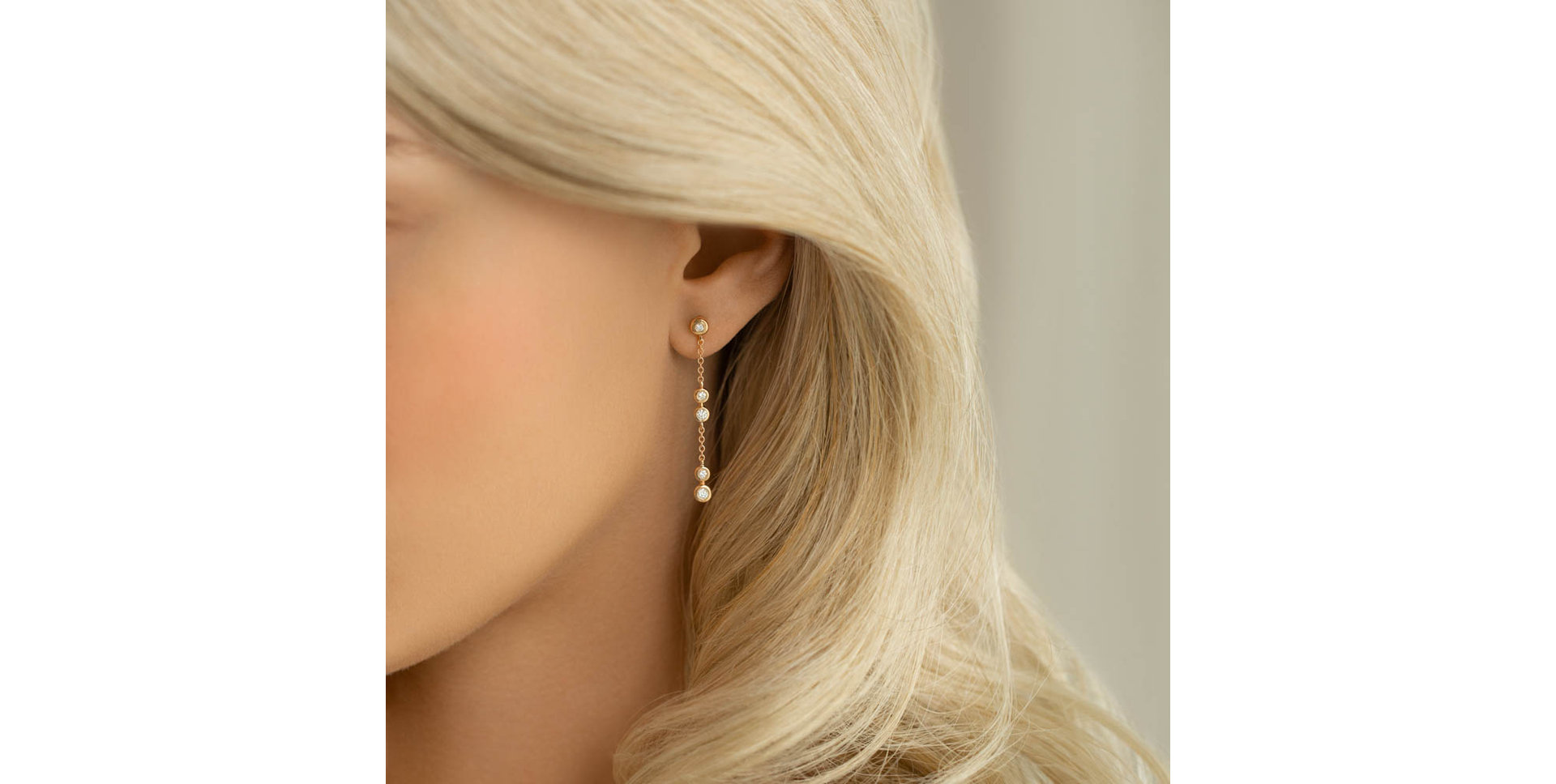 Náušnice s diamanty Charming Waterfall