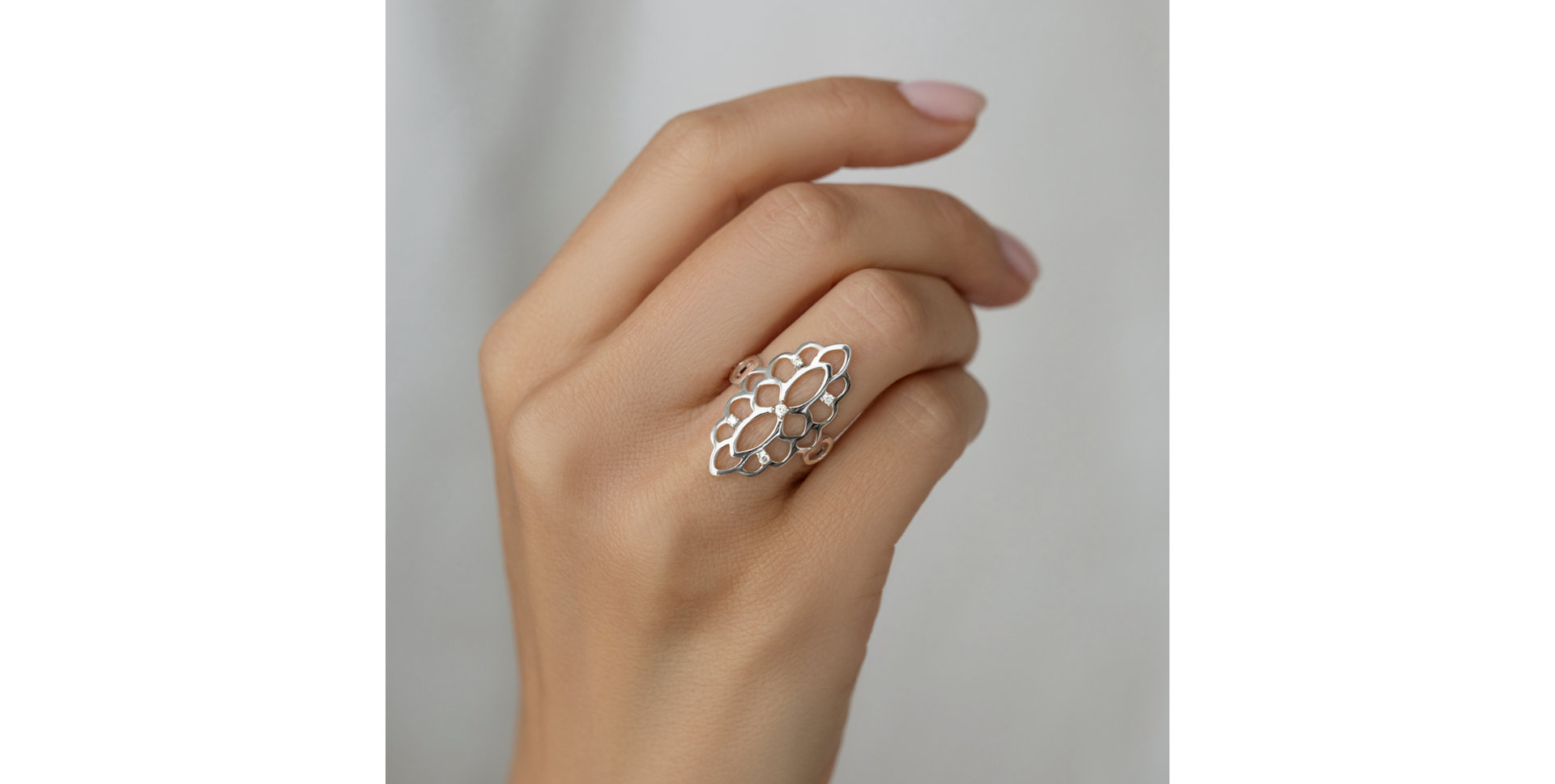 Prsten s diamanty Folk Heritage