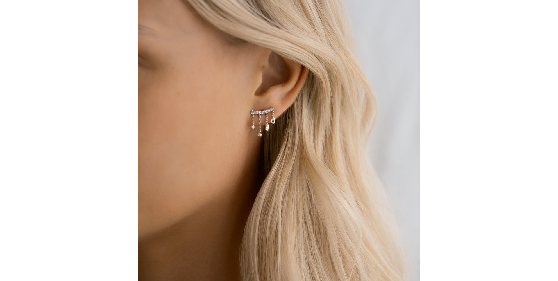 Náušnice s diamanty Crystal Cascade