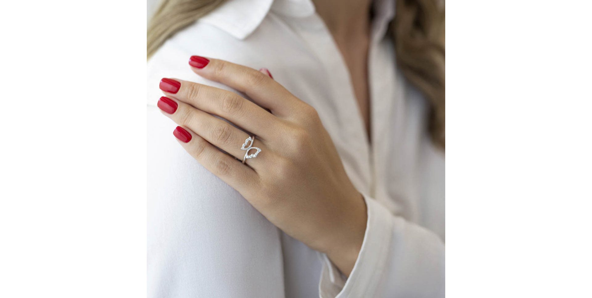 Prsten s diamanty Chatoyant Butterfly