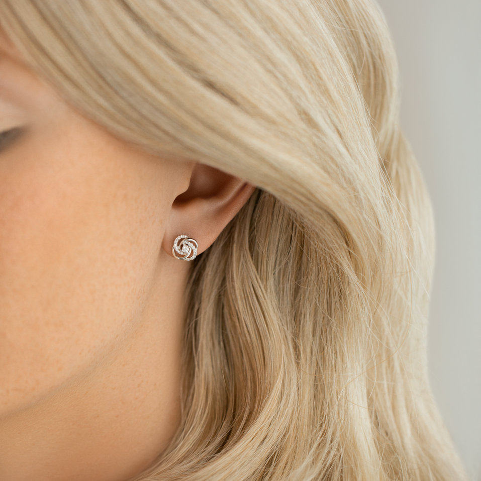 Náušnice s diamanty Rosettes