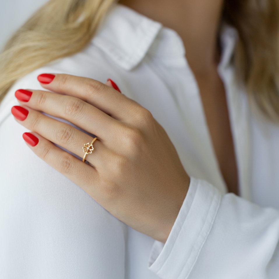 Prsten s diamantem Divine Luck