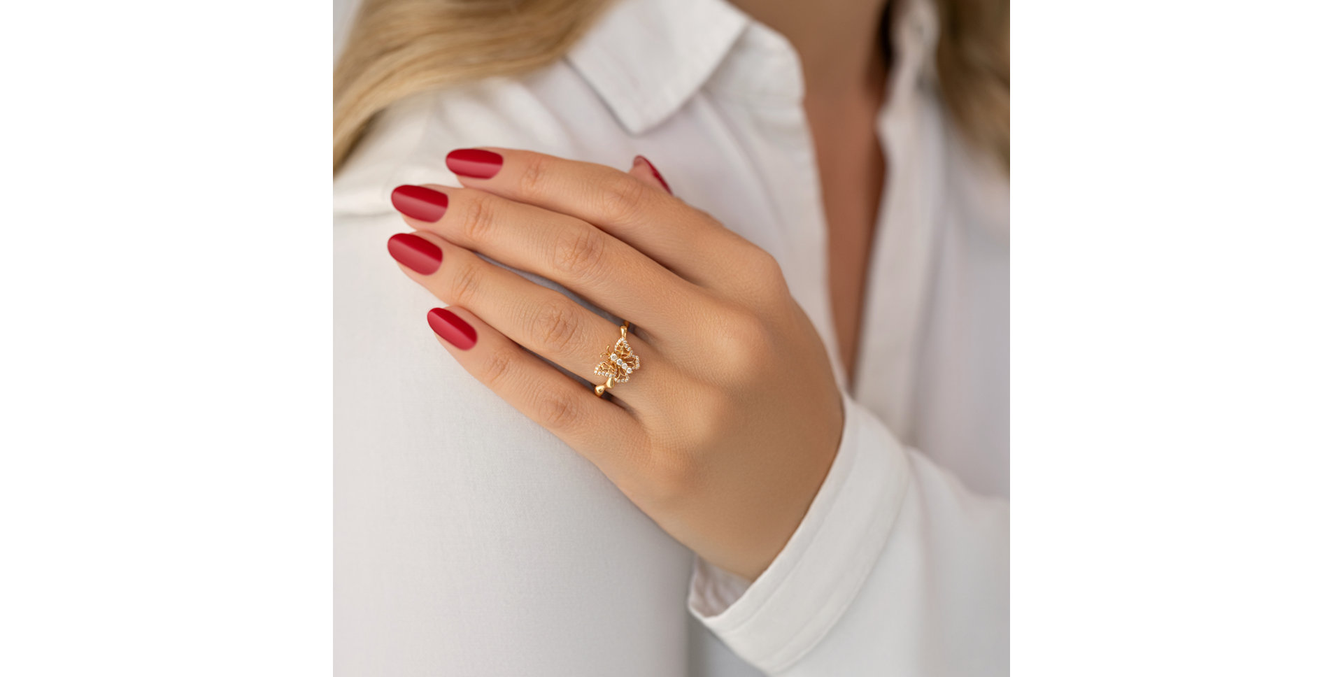 Prsten s diamanty Royal Butterfly