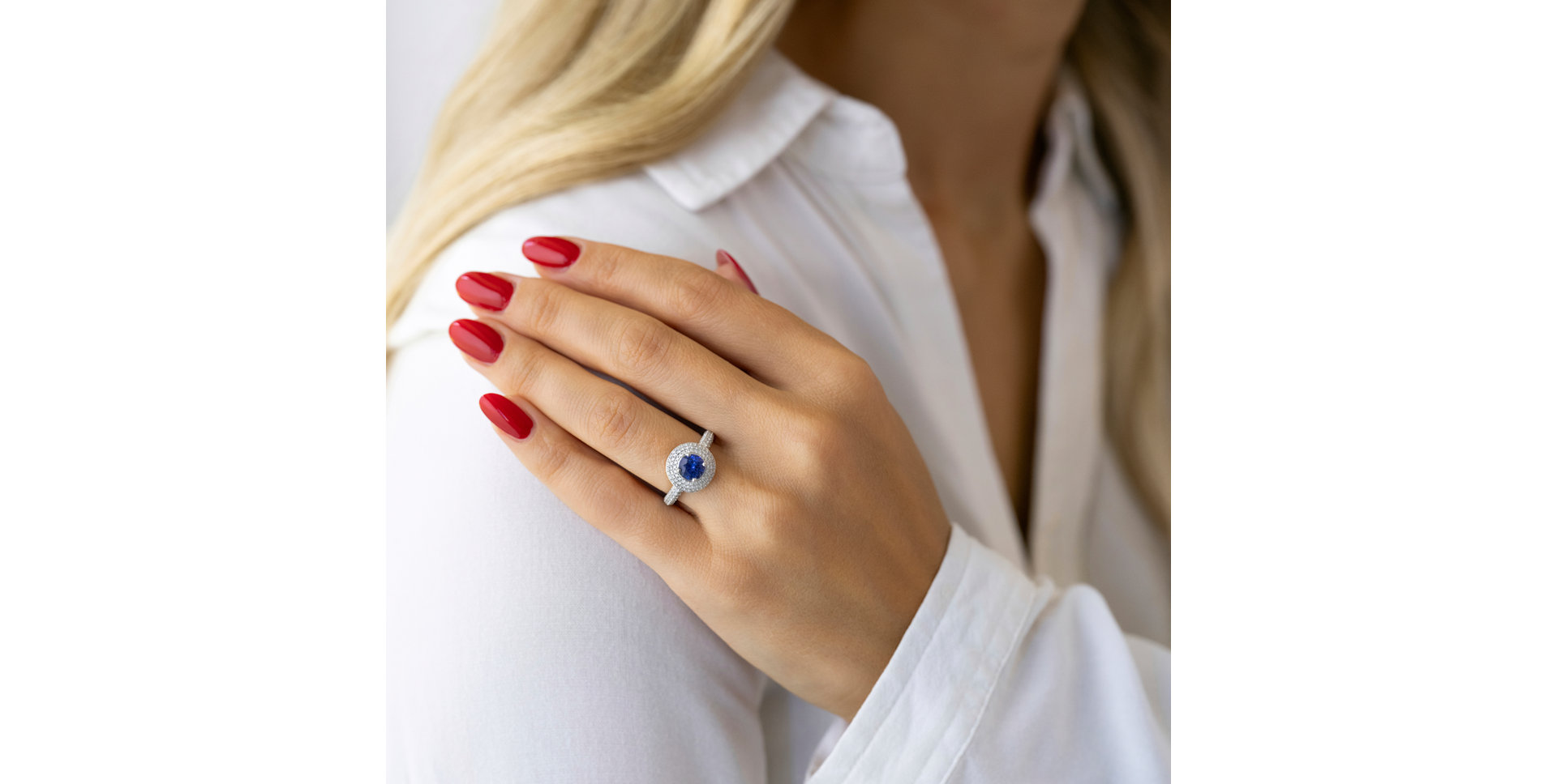 Prsten s tanzanitem a diamanty Marcell