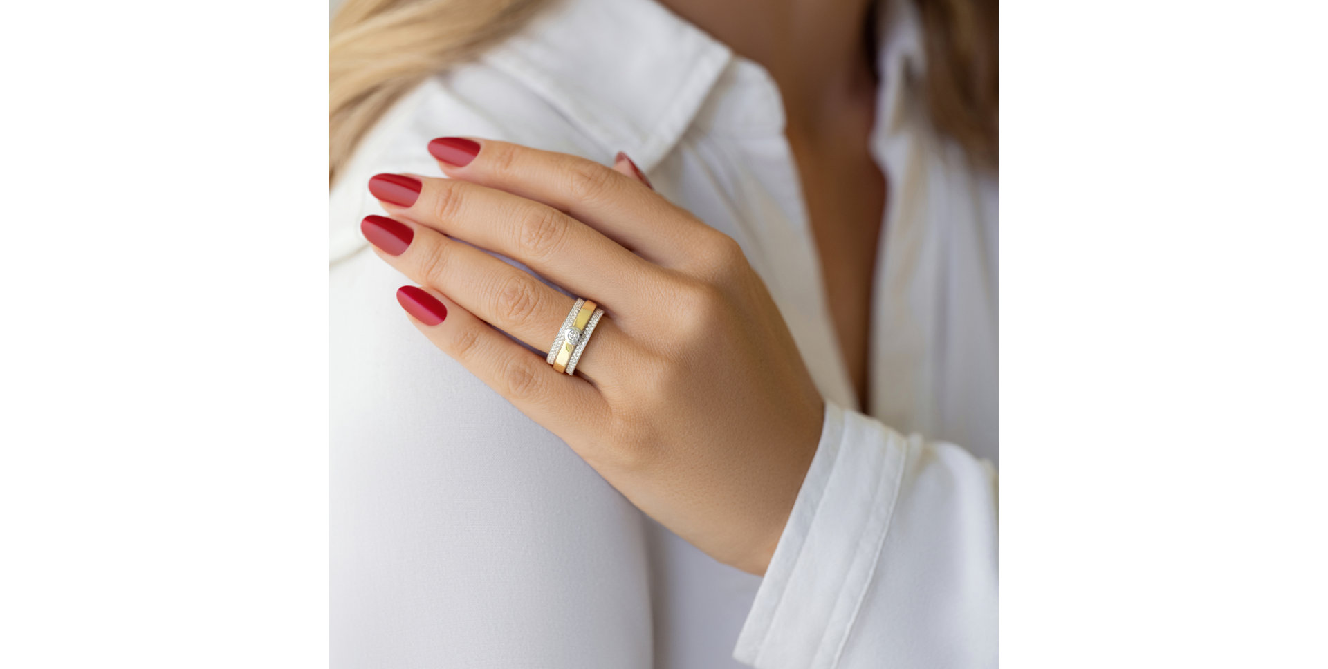 Prsten s diamanty Mélanie Cold