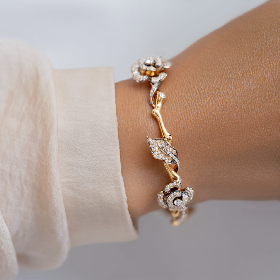 Náramek s diamanty Diabolical Rose