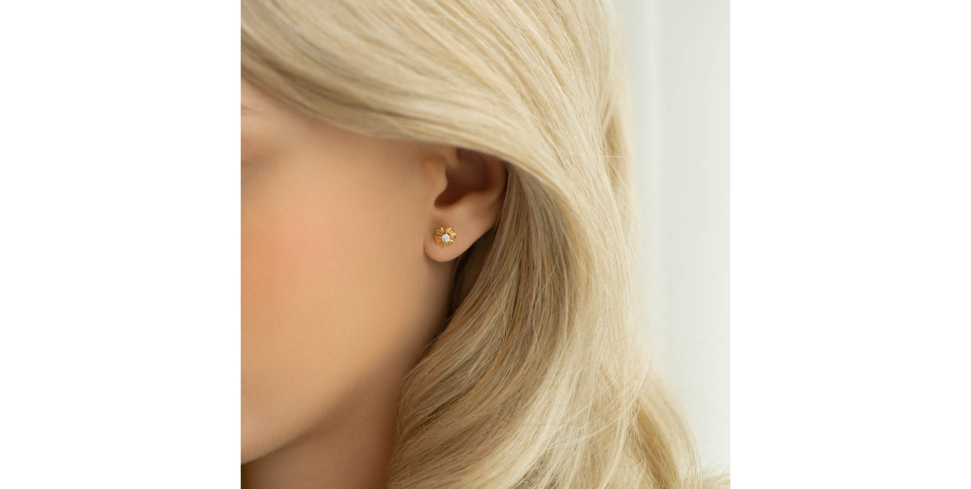 Náušnice s diamantem Gwen