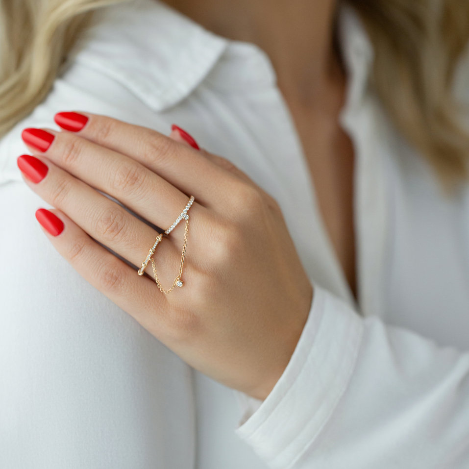 Prsten s diamanty Entwined Rings