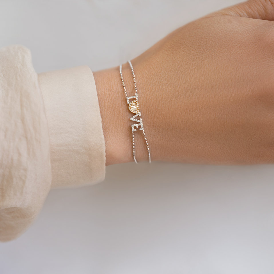 Náramek s diamanty Love Messenger