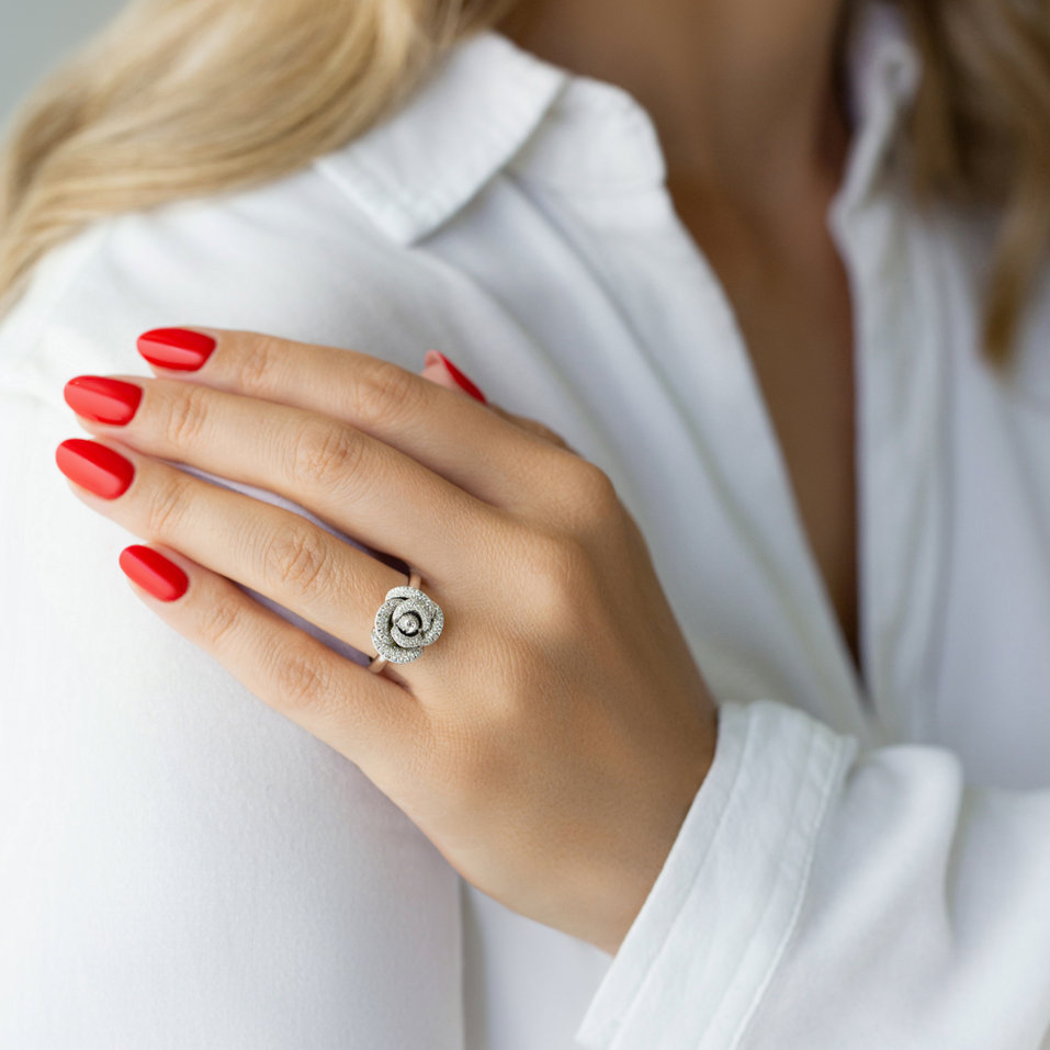 Prsten s diamanty Rosemary