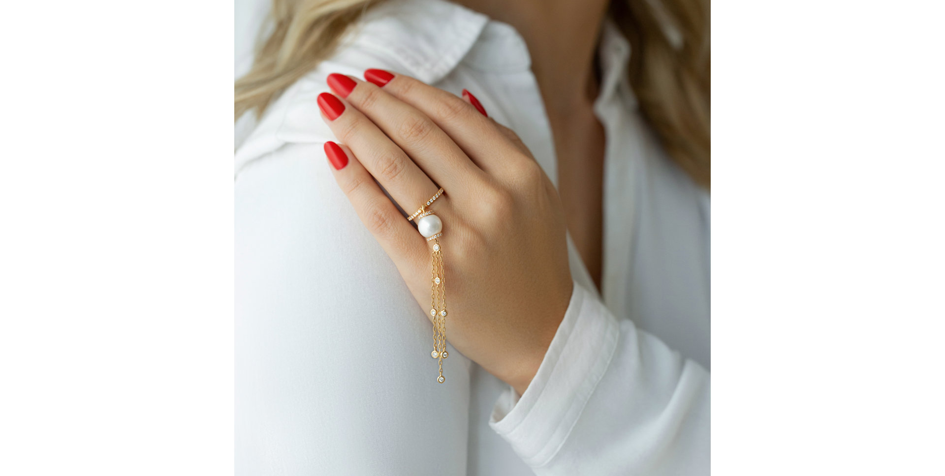 Prsten s perlou a diamanty Sultan Miracle