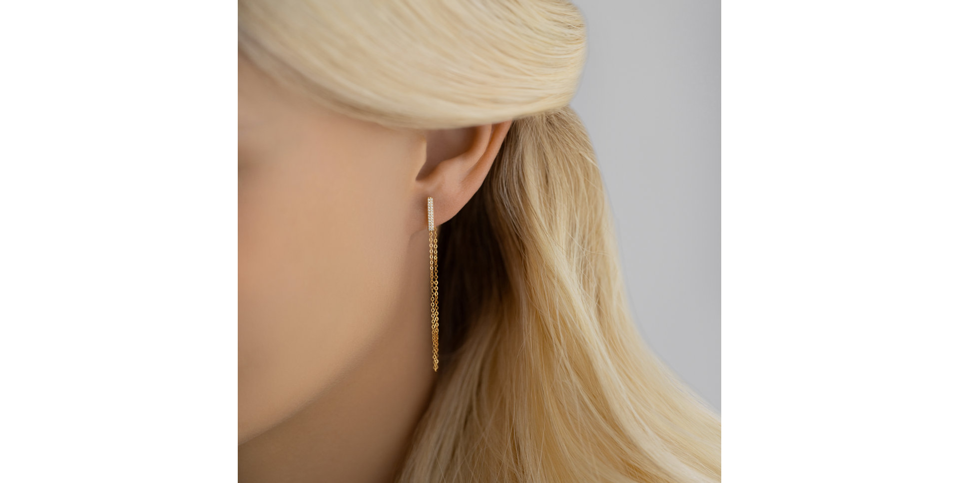 Náušnice s diamanty Falling Rain