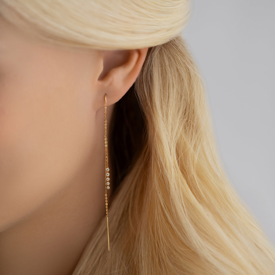 Náušnice s diamanty Zylan