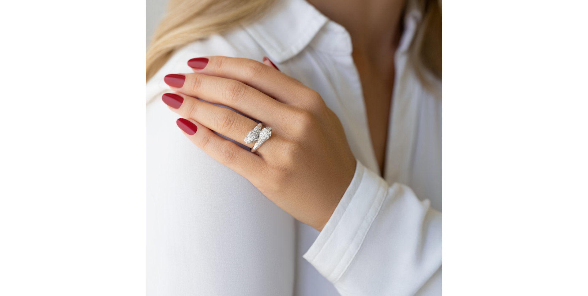 Prsten s diamanty a rubíny Diamond Animal