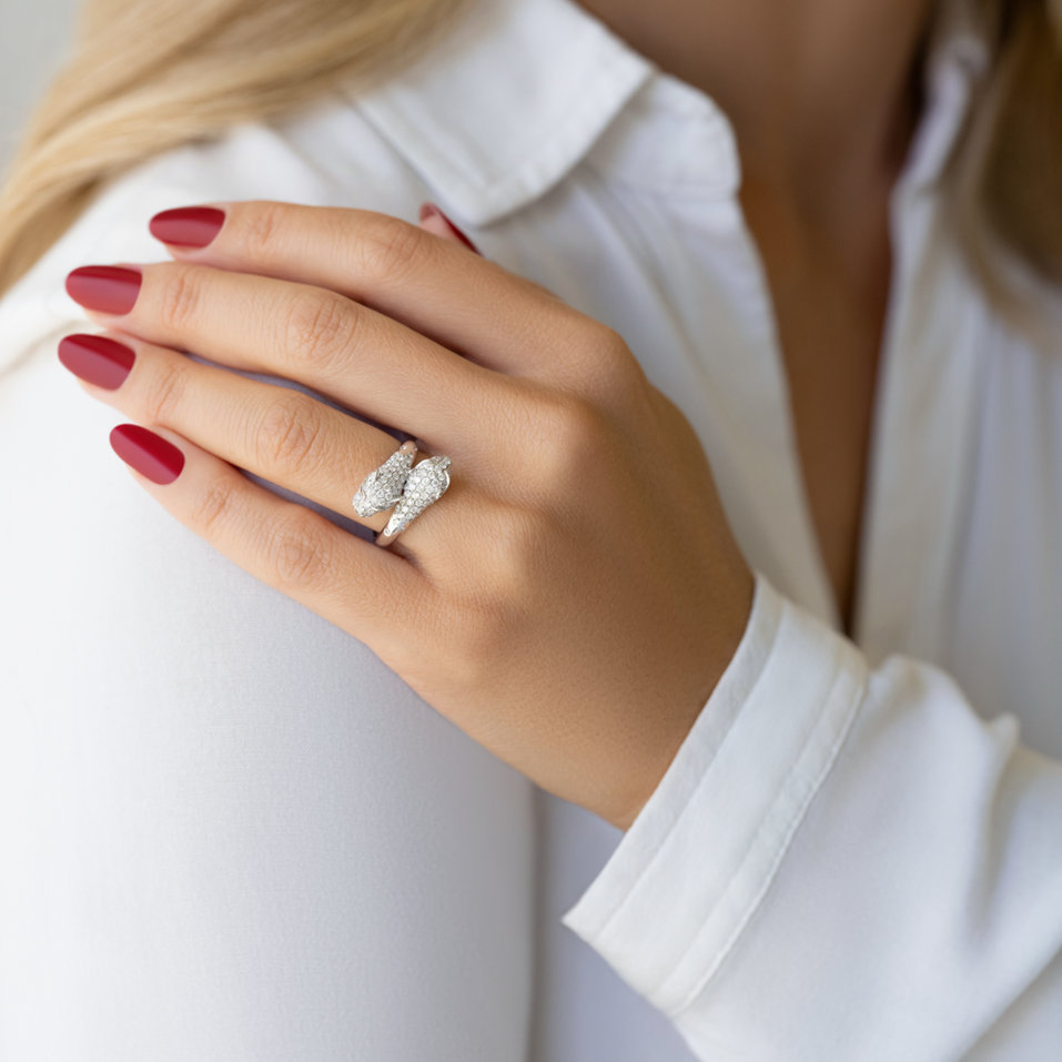 Prsten s diamanty a rubíny Diamond Animal