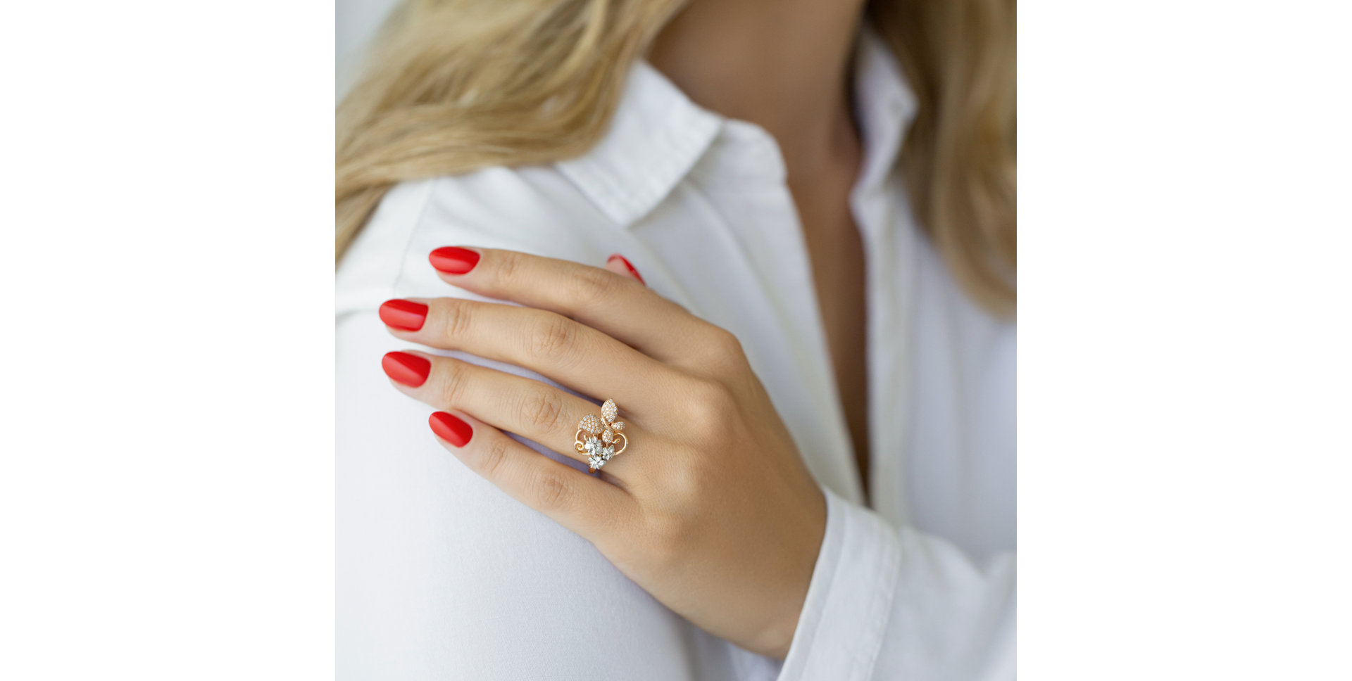 Prsten s diamanty Idyllic Garden