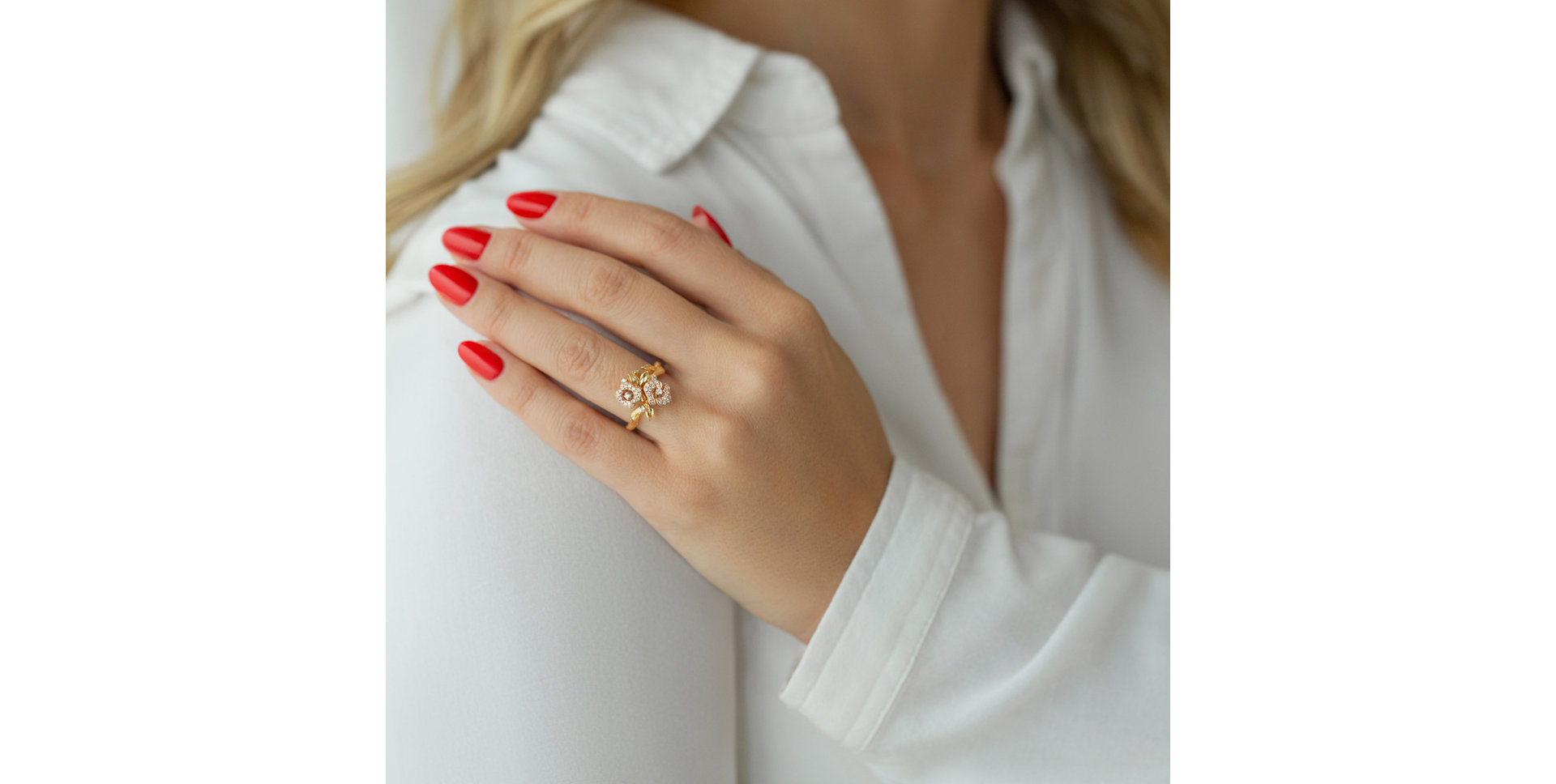 Prsten s diamanty Rose Mystery