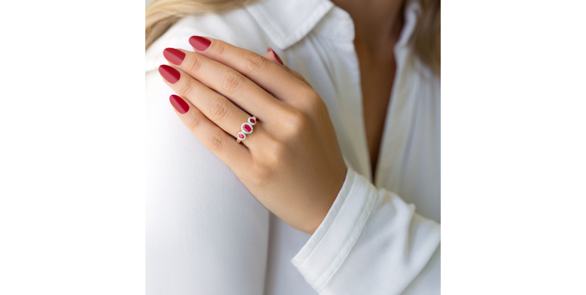 Prsten s diamanty a rubíny Ruby Destiny