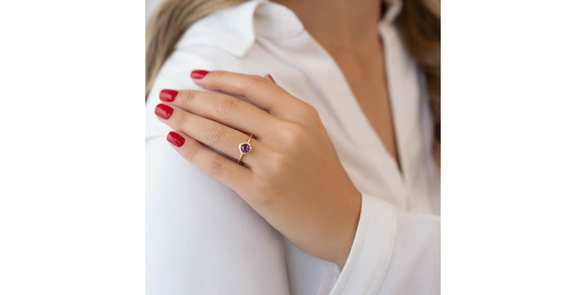 Prsten s topazem a diamanty Magical Lady