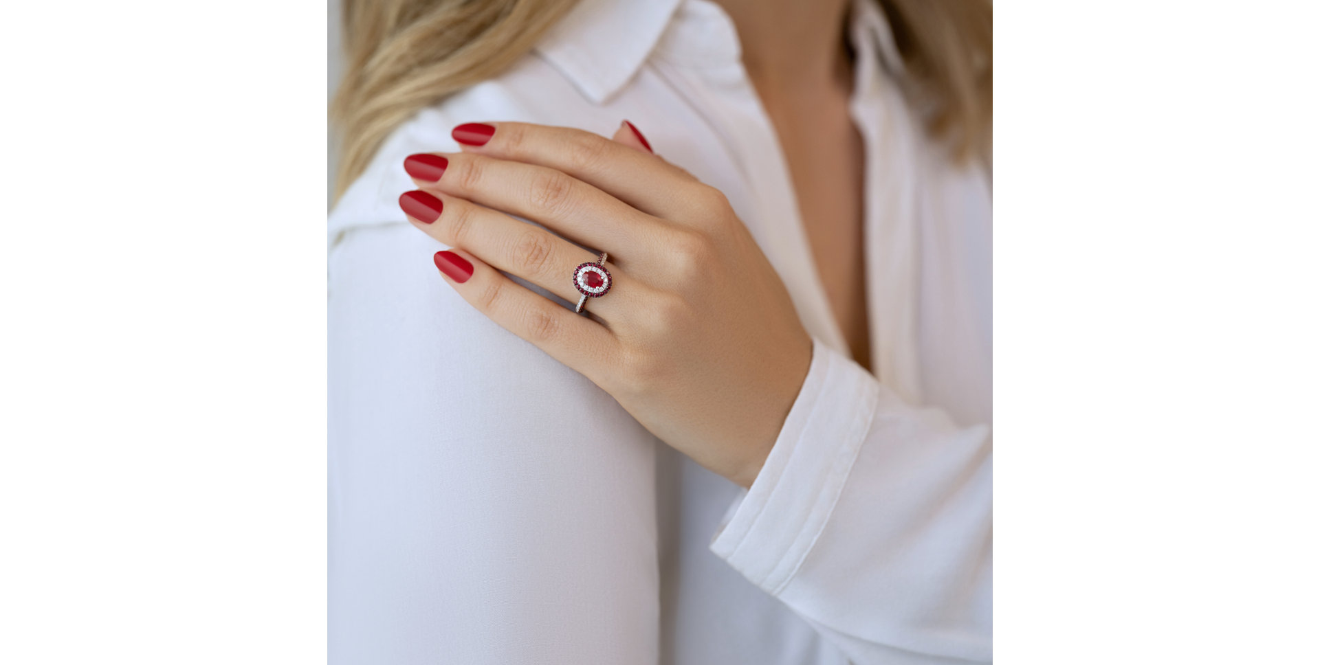 Prsten s rubíny a diamanty Euphème