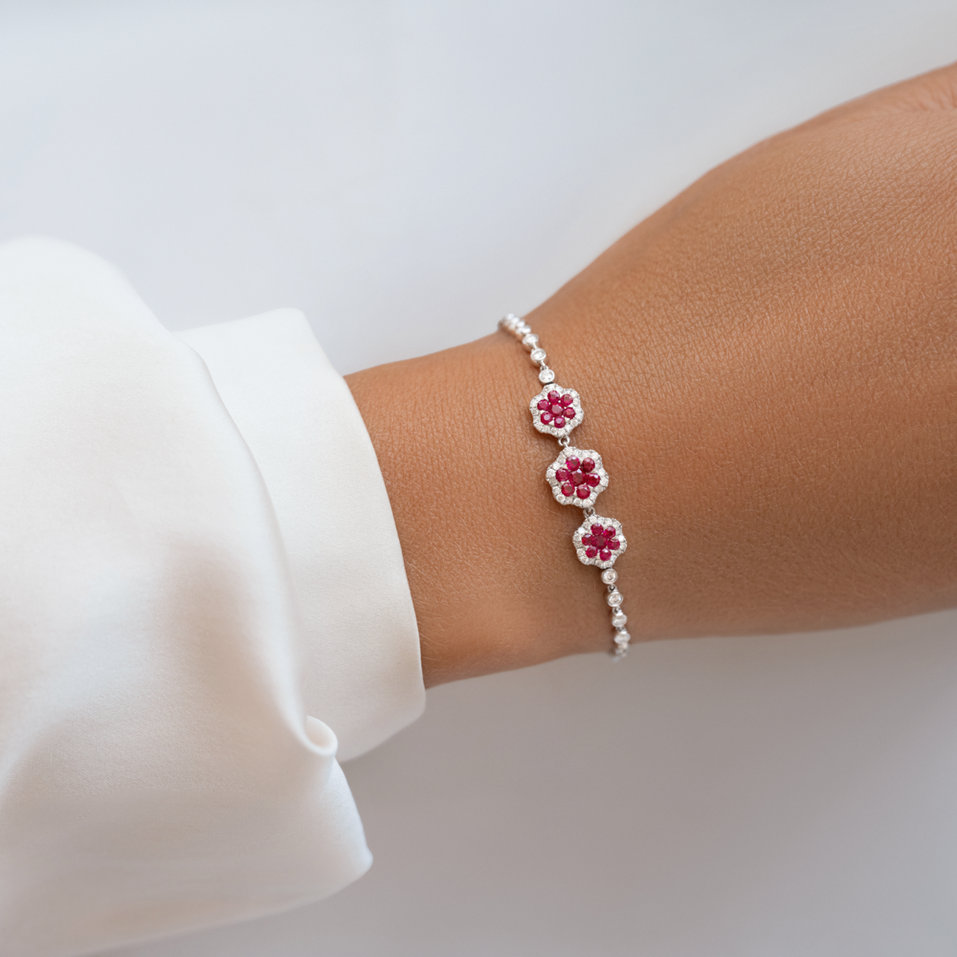 Náramek s diamanty a safíry Talon