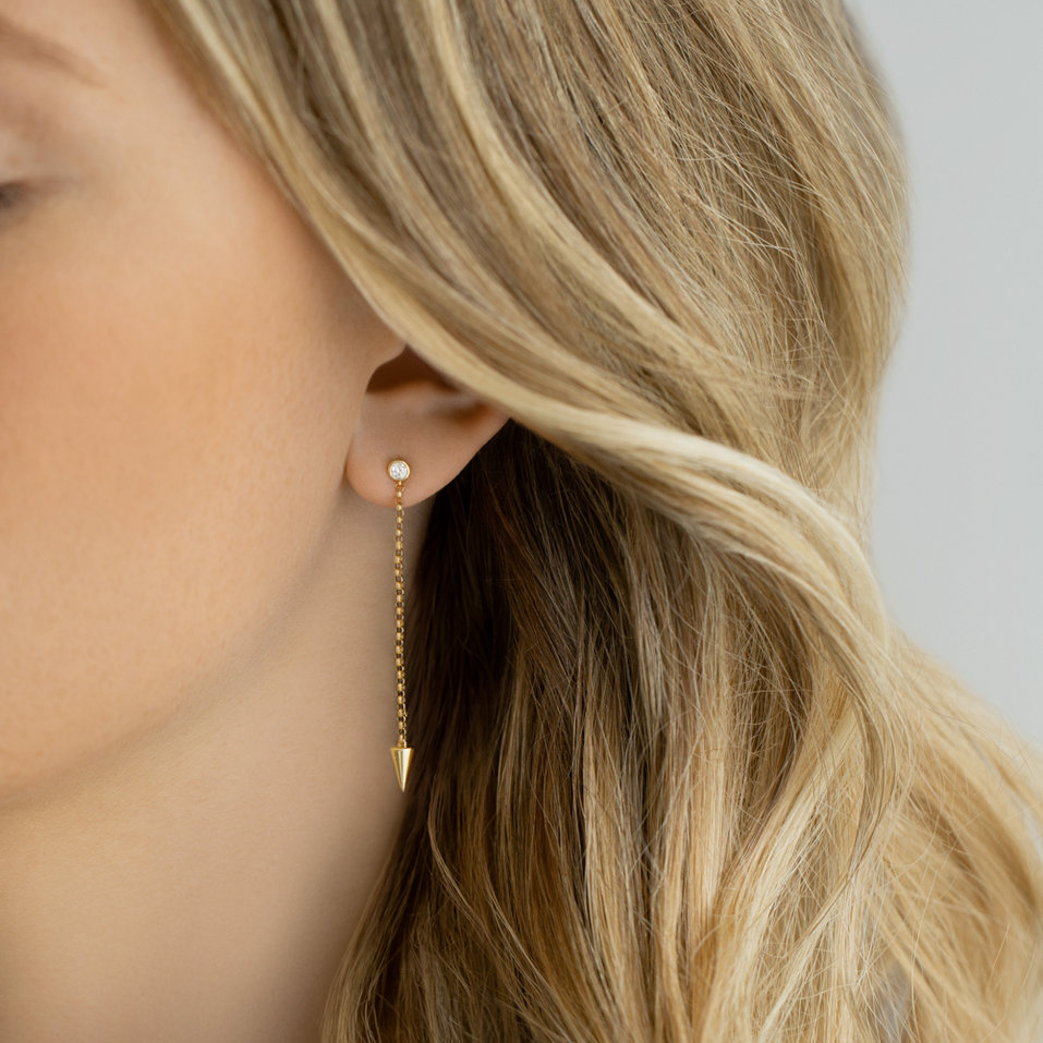 Náušnice s diamantem Devotion of Gravity