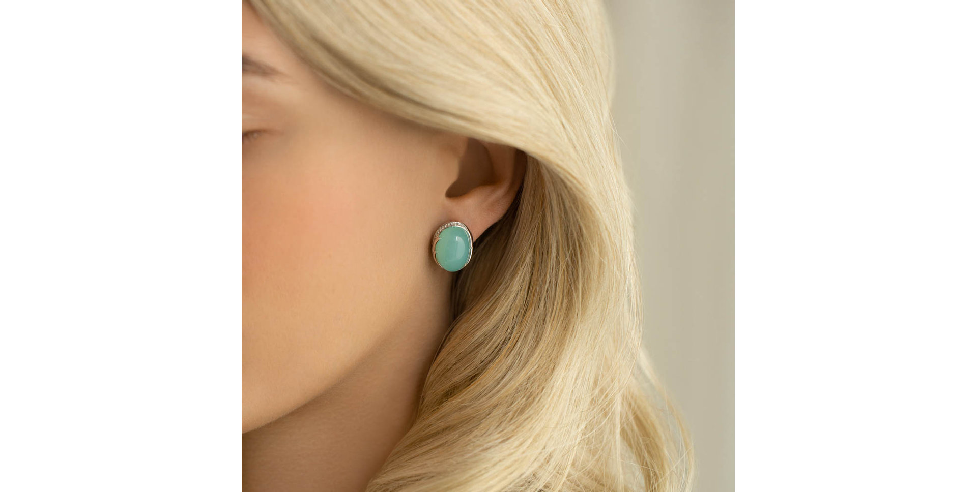 Náušnice s topazem a diamanty Mystic Blossom