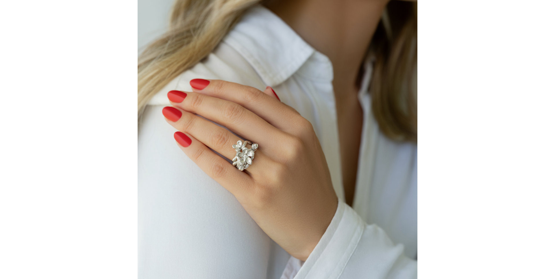 Prsten s diamanty Blossom Chic