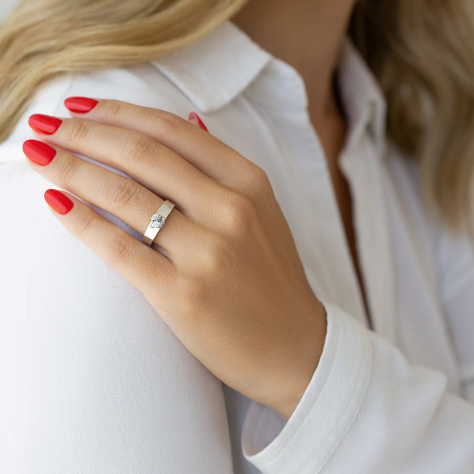 Prsten s diamanty Lonely Romance