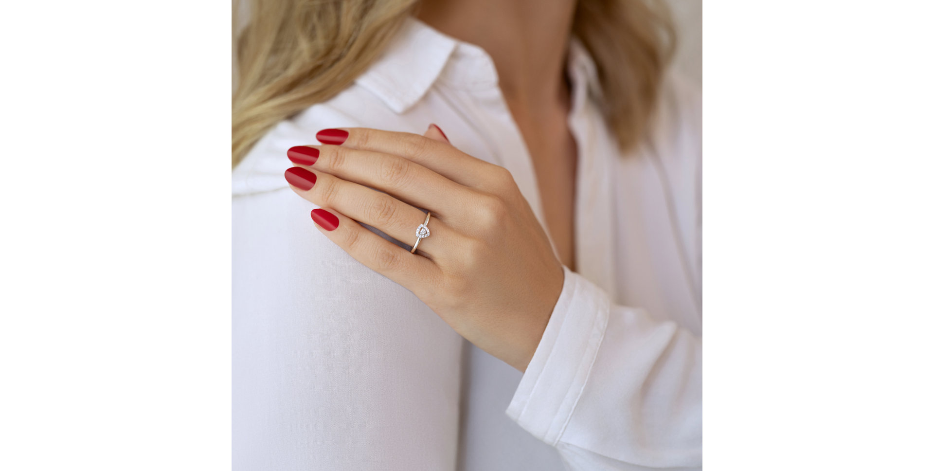 Prsten s diamanty Sparkling Triangle