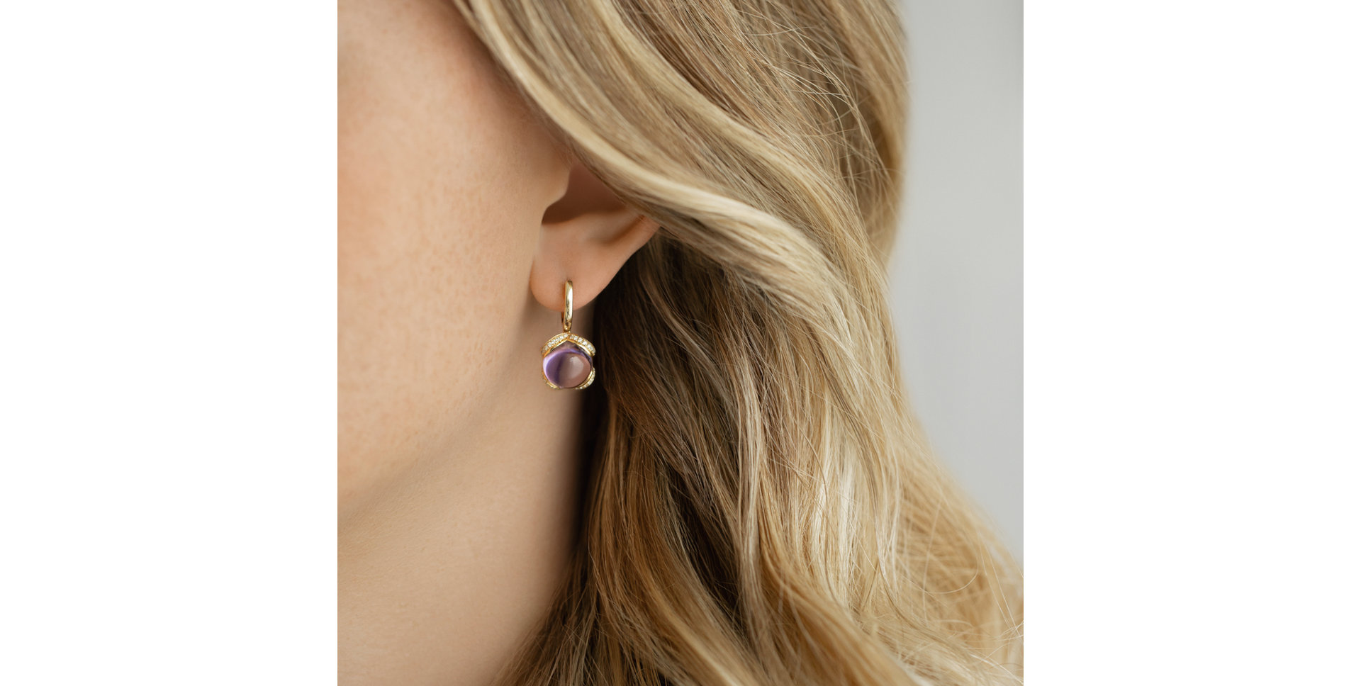 Náušnice s chalcedonem a diamanty Rainbow Wish