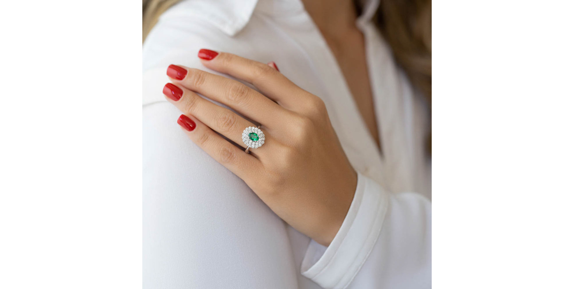 Prsten se smaragdem a diamanty Sindragosa