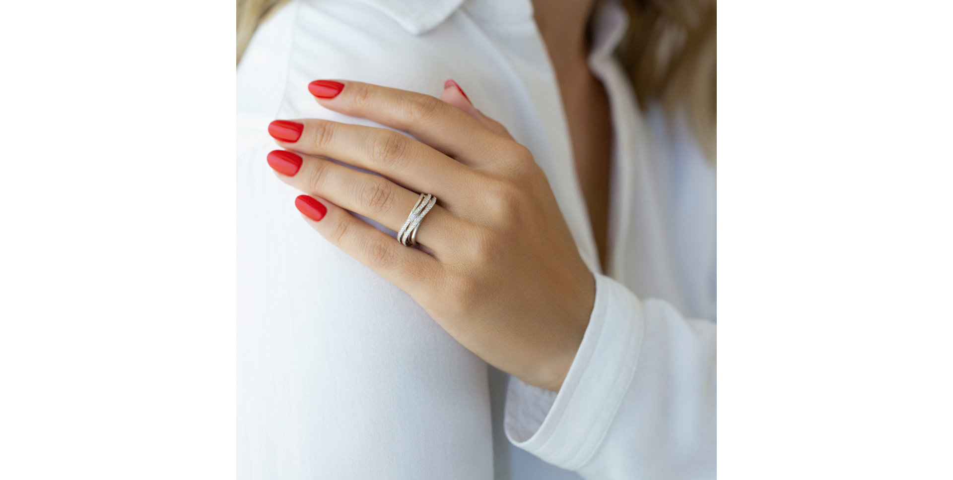 Prsten s diamanty Parallel Joy