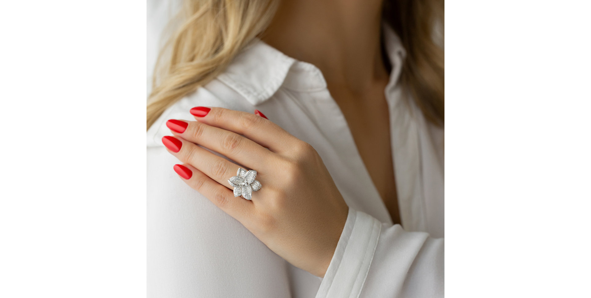 Prsten s diamanty Frozen Orchid