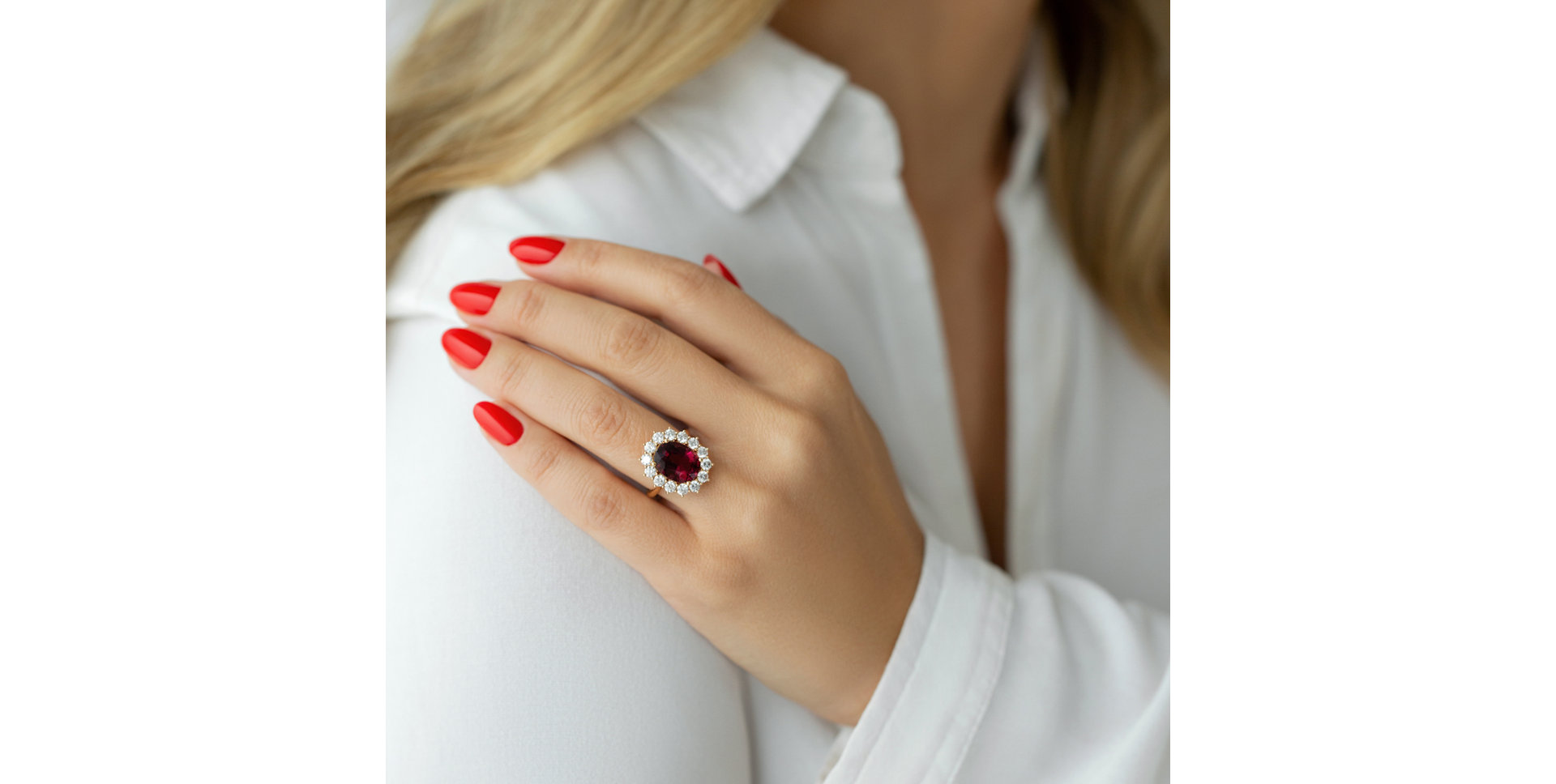 Prsten s turmalínem a diamanty Sky Goddess