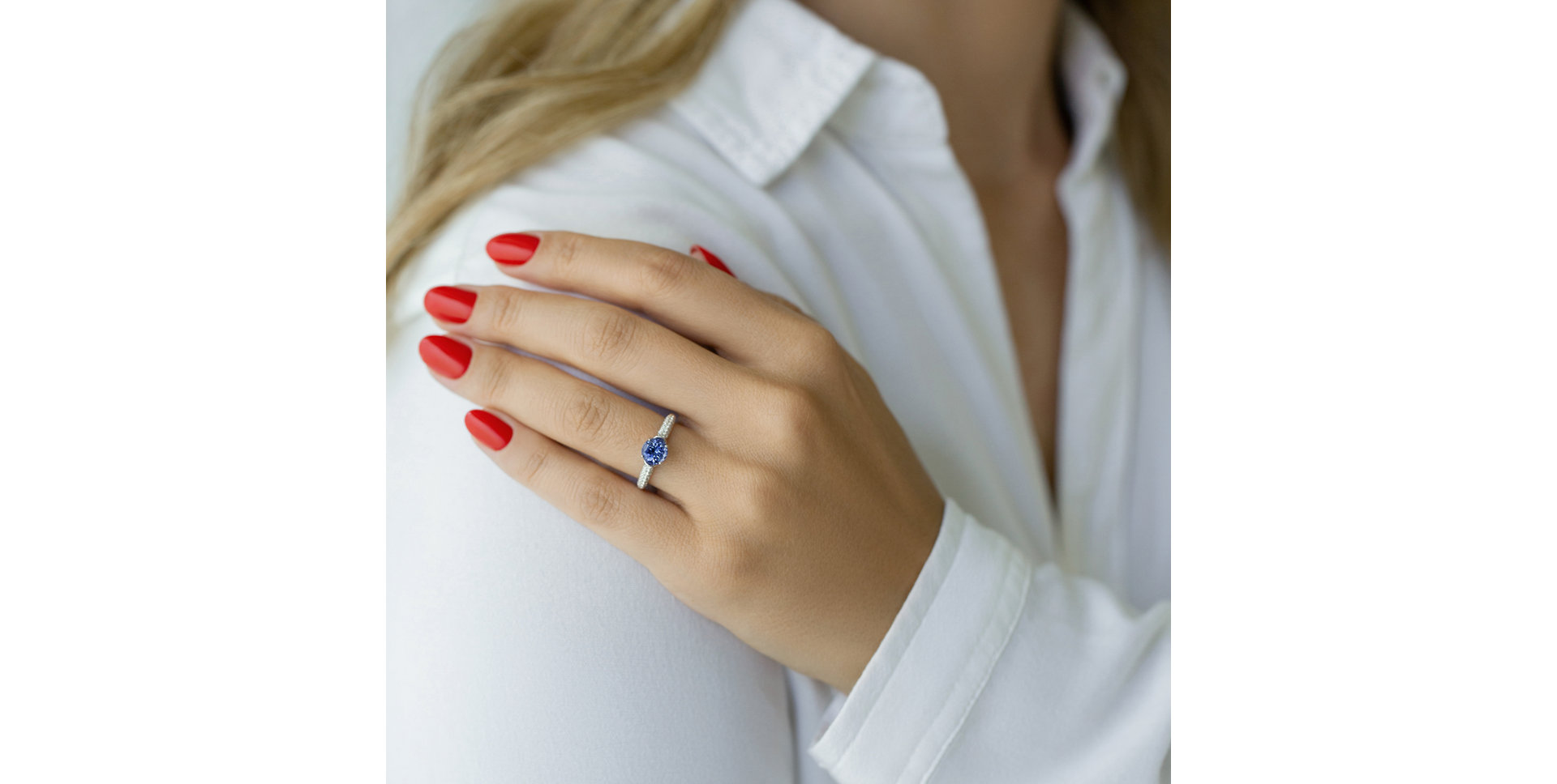 Prsten s diamanty a tanzanitem Fairytale Cosmos