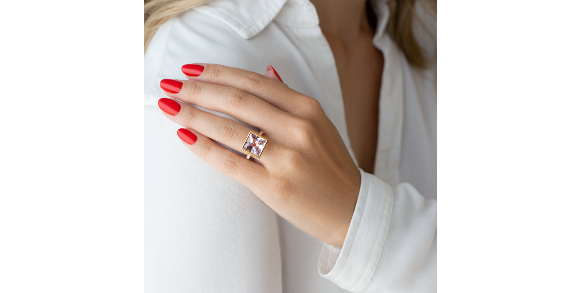 Prsten s ametystem a diamanty Opulent Dream