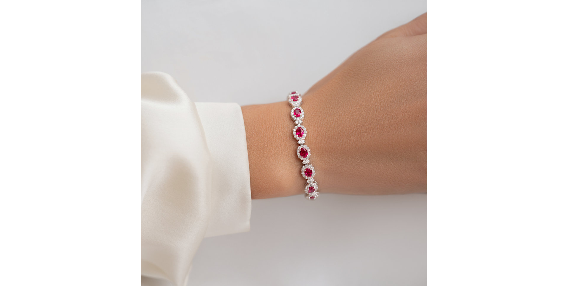 Náramek s diamanty a rubíny Ruby Diana