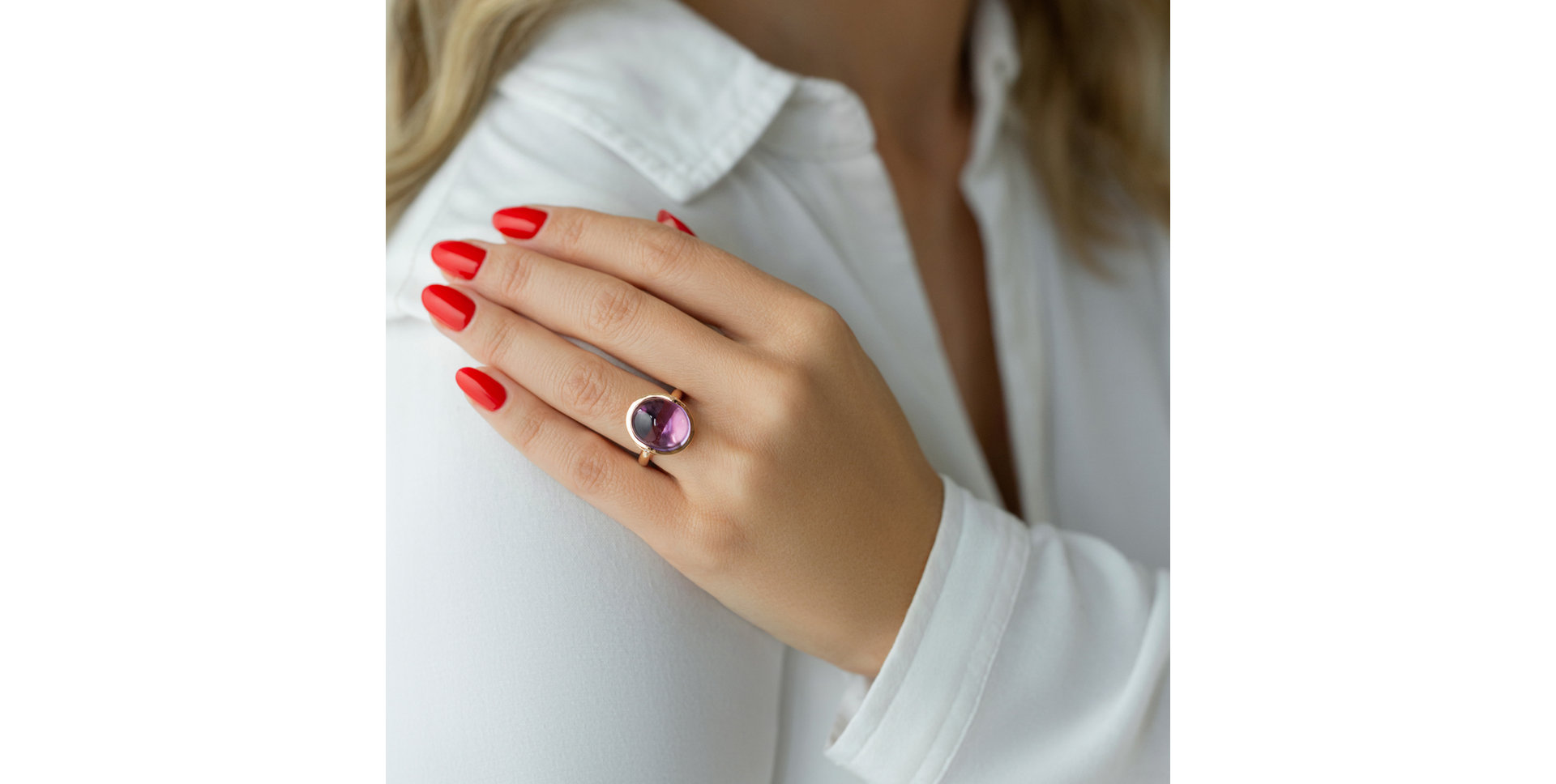 Prsten s topazem a diamanty Fairytale Drop