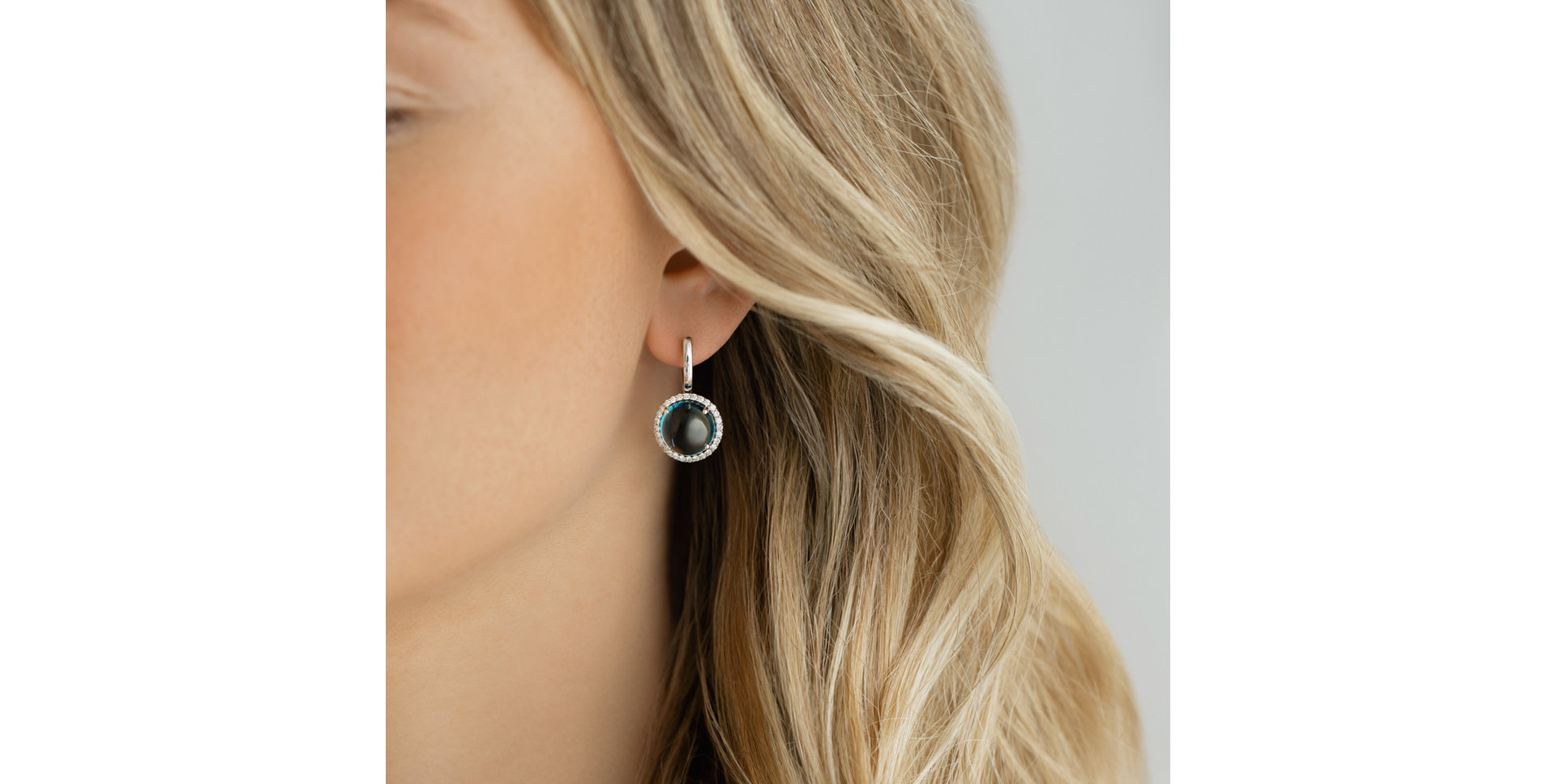 Náušnice s topazem a diamanty Dream Dimension