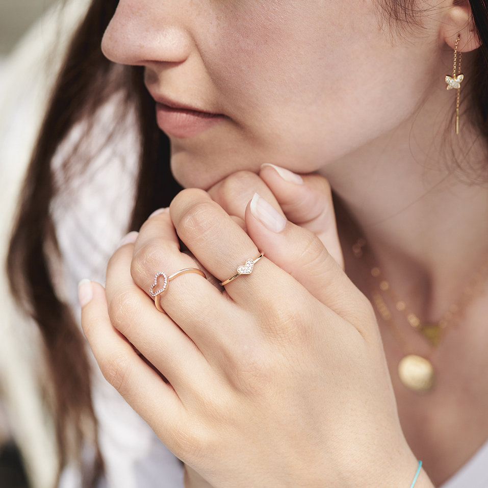 Náušnice s hnědými diamanty Amazing Butterfly