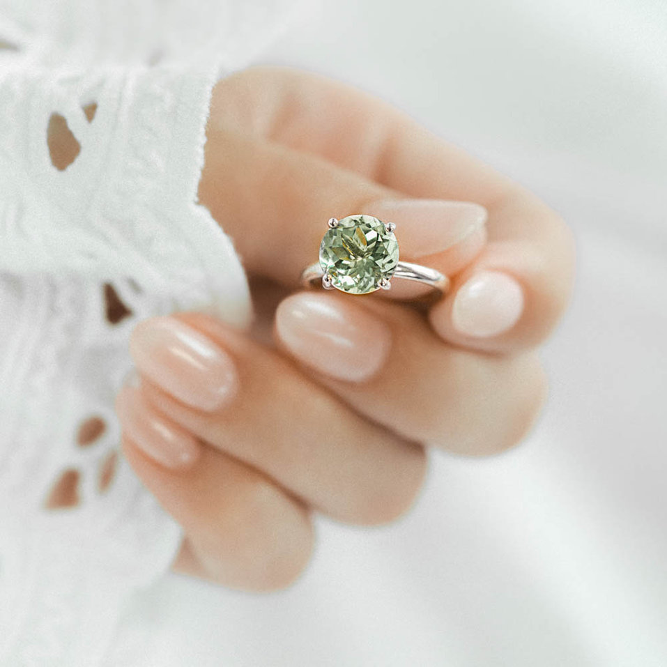 Prsten s ametystem green Bonbon