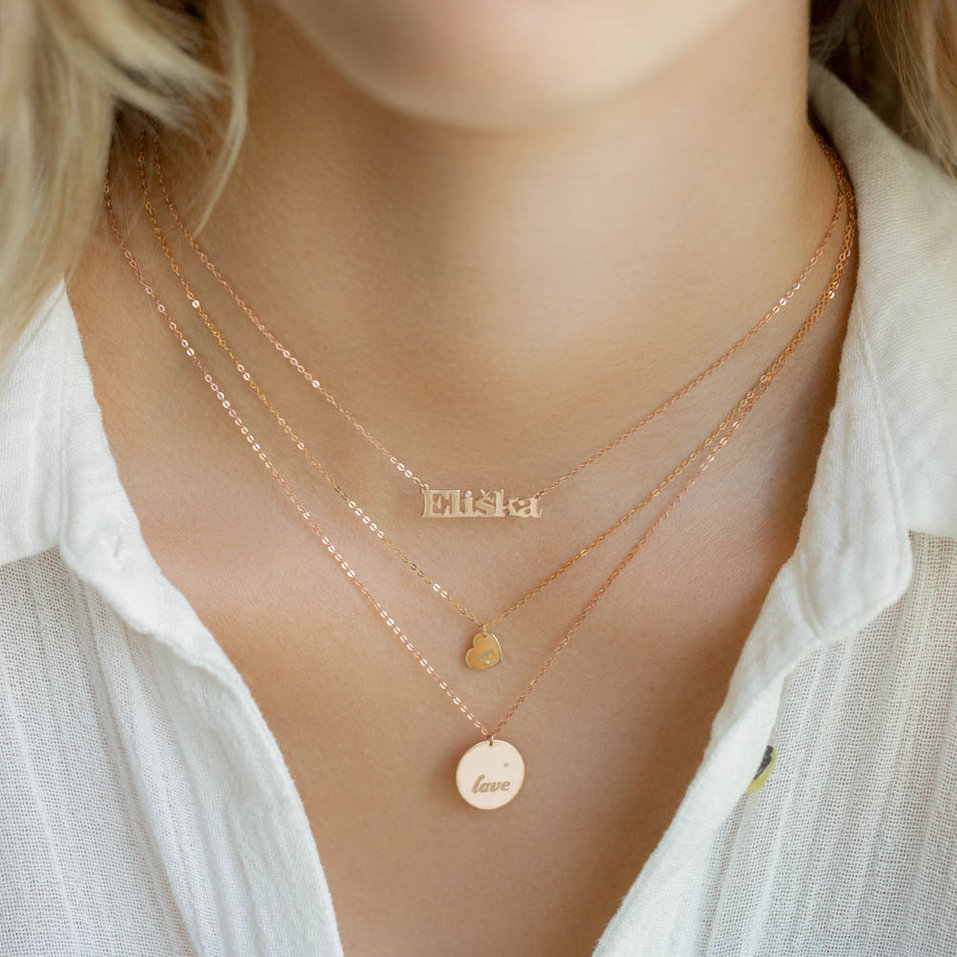 Náhrdelník s diamantem Classic name