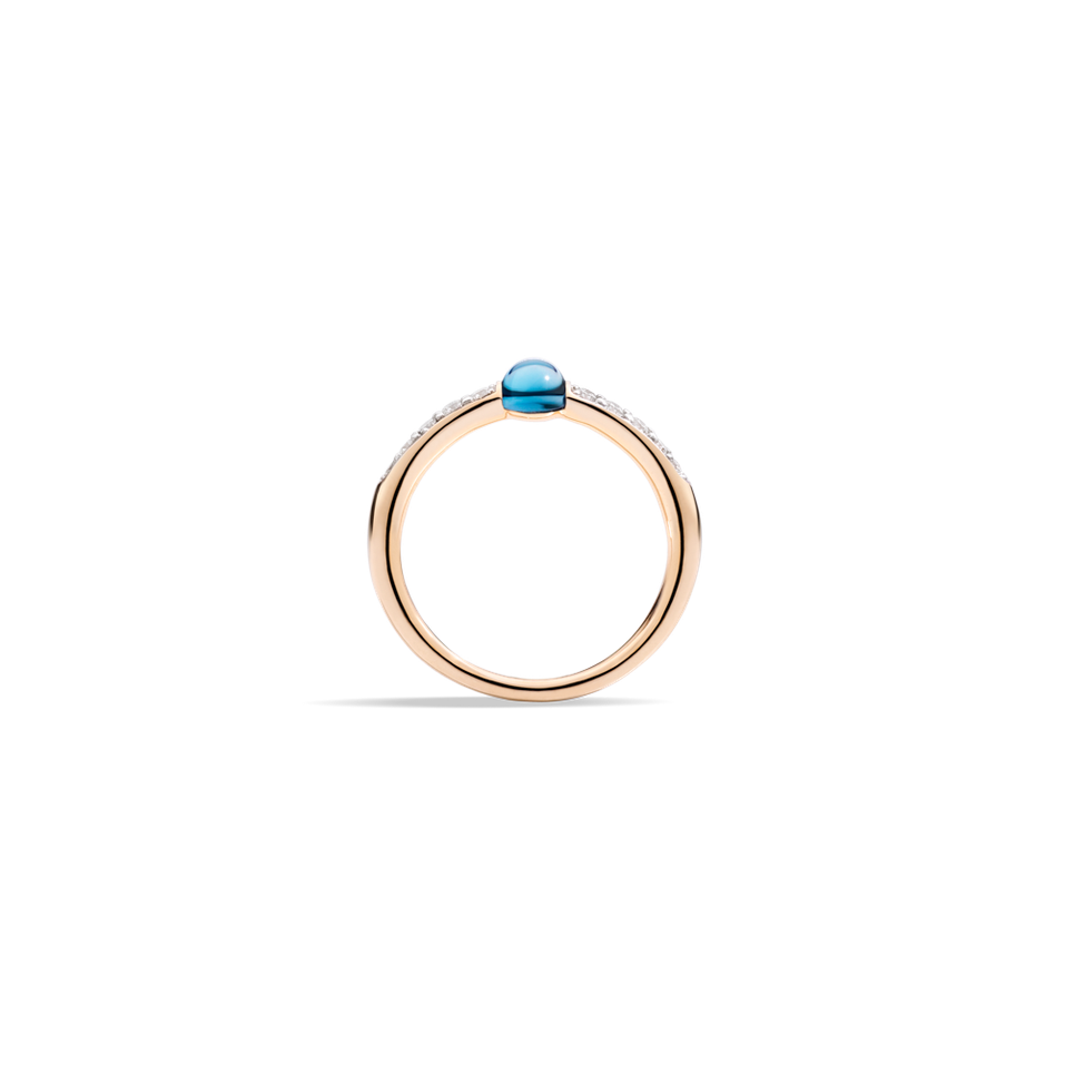 Prsten s diamanty a topazem M'Ama Non M'Ama Pavé Ring