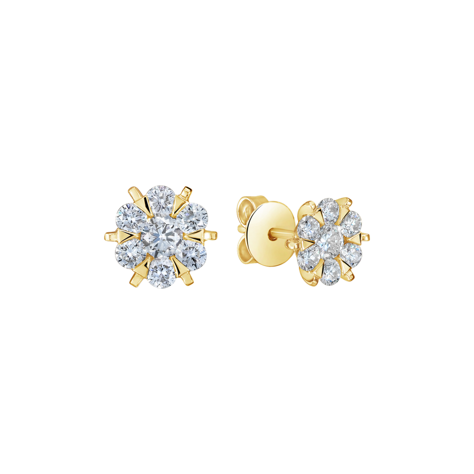 Náušnice s diamanty Flowery