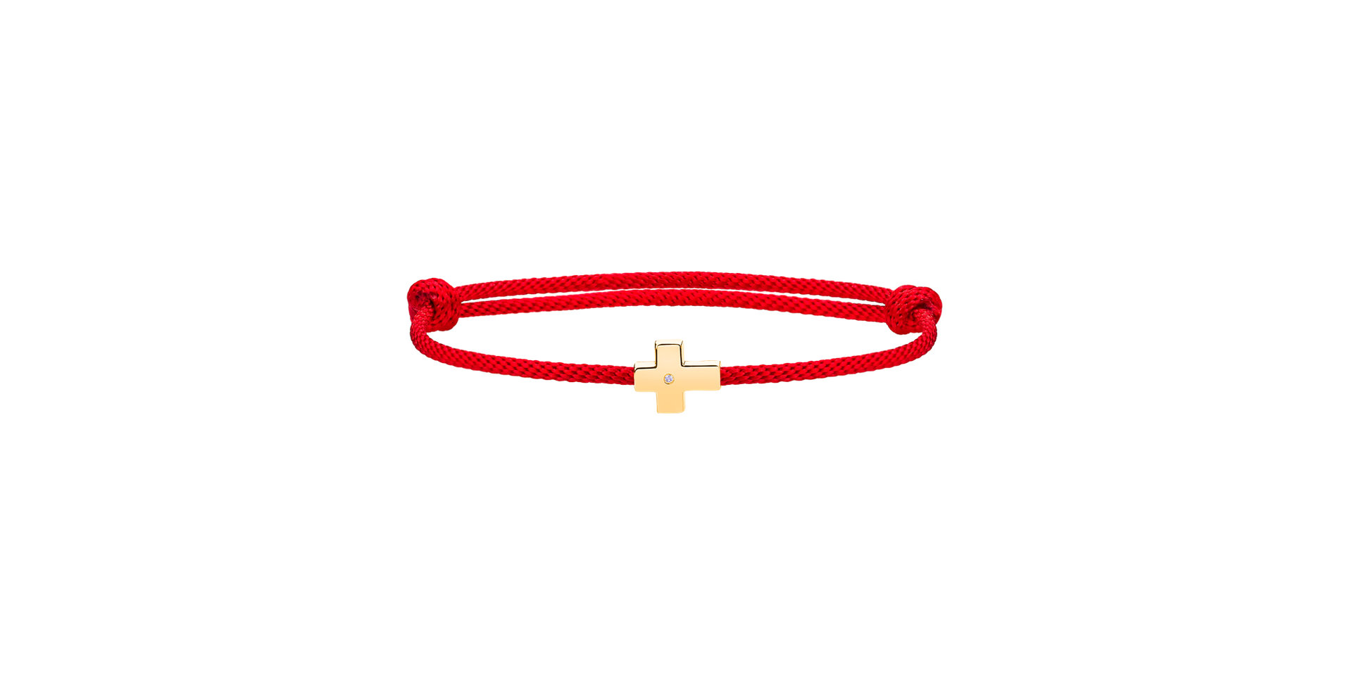 Diamantový náramek se šňůrkou Red Cross