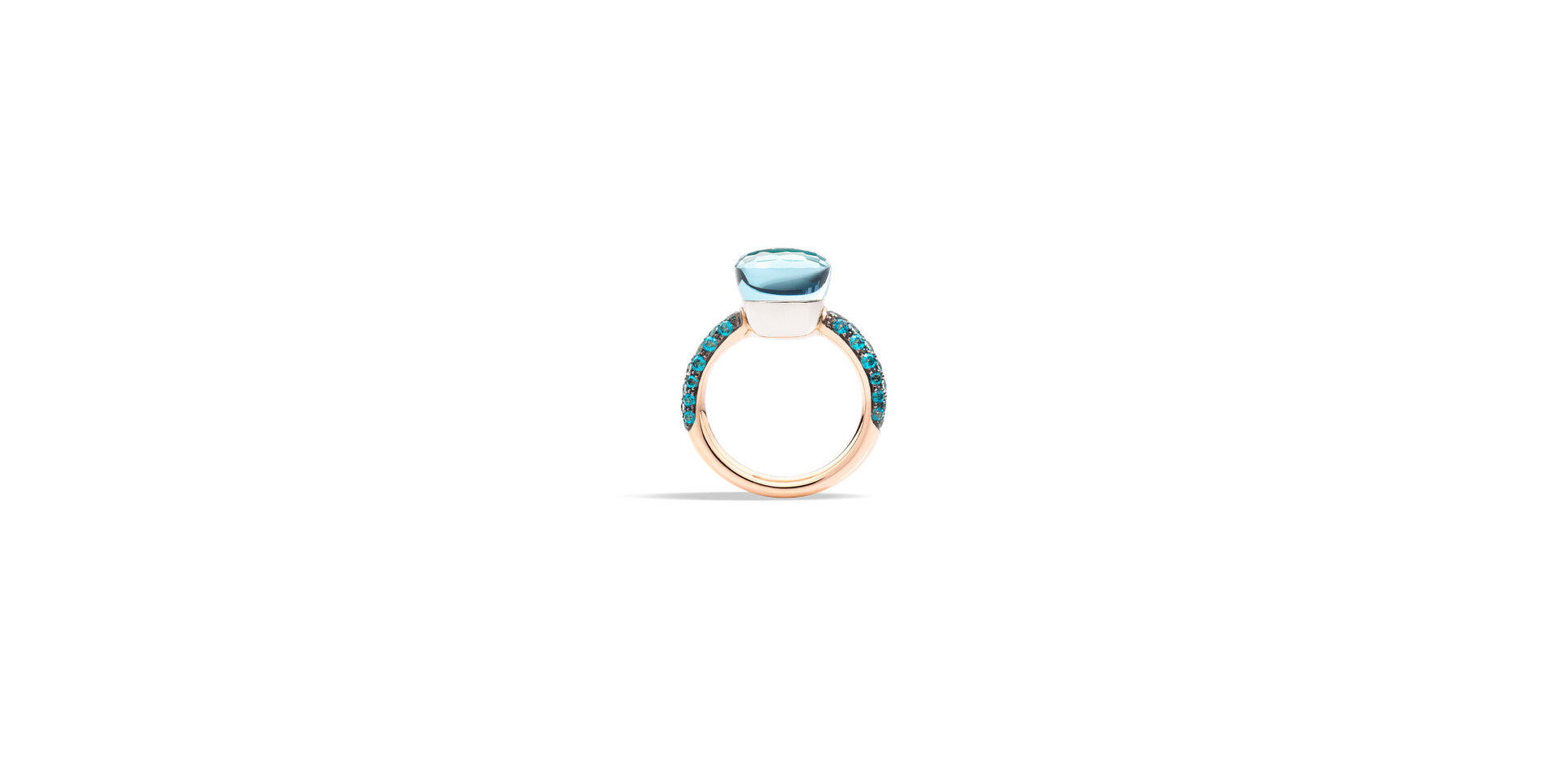 Prsten s topazem a achátem Nudo Ring