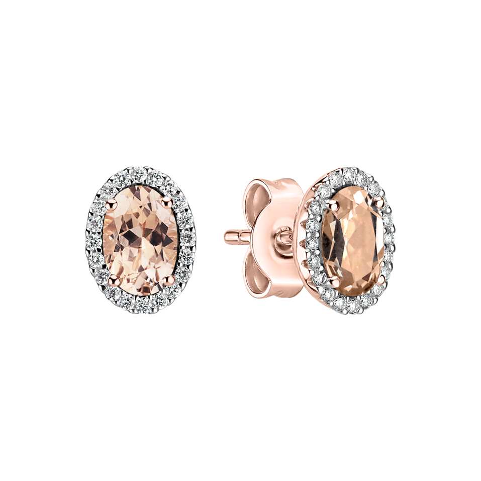 Prsten s diamanty a morganitem Celestine