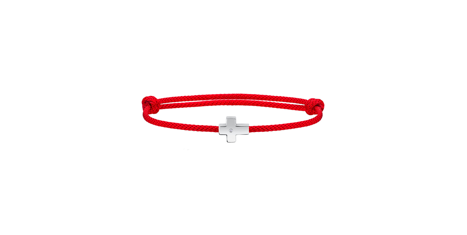Diamantový náramek se šňůrkou Red Cross